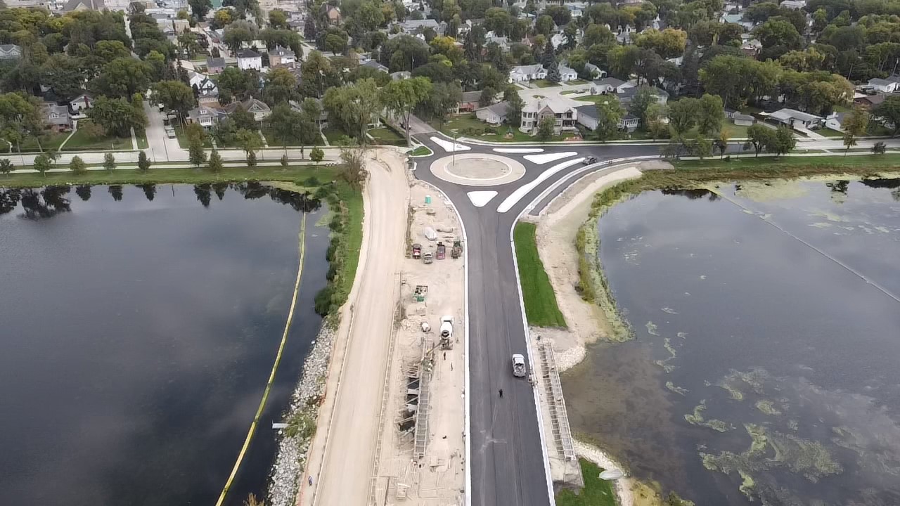 Island Park Causeway Construction September 2021